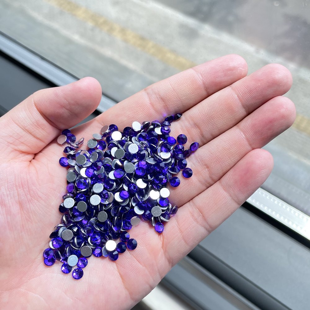 Yantuo SS20 SS30 Purple series Non-Hot Fix round glass Crystal Rhinestones Flatback rhinestones cristal Stone, for Nail Art