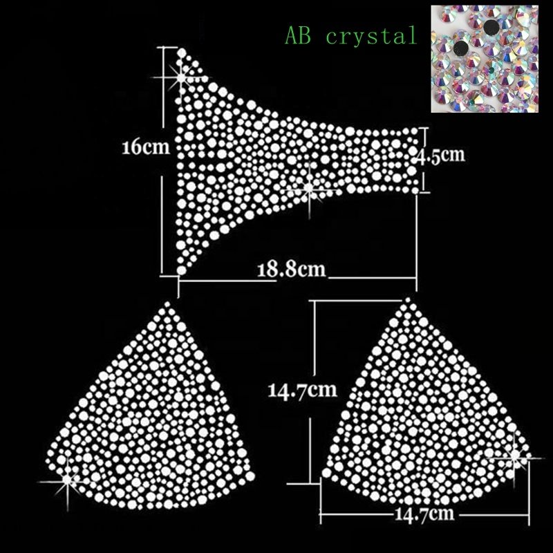 Wholesale Bikini Rhinestone Transfer Iron on Motif DIY Bikini Rhinestone Template Motif Transfer Applique