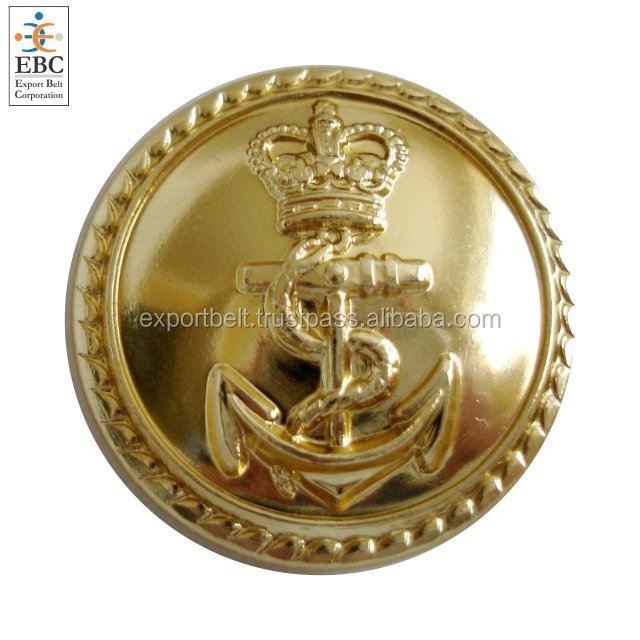 OEM Holland & Sherry Gold Rope Rim Blazer Button Wholesale Golden Eagle Brass Blazer Button New Style Metal Button for Garments
