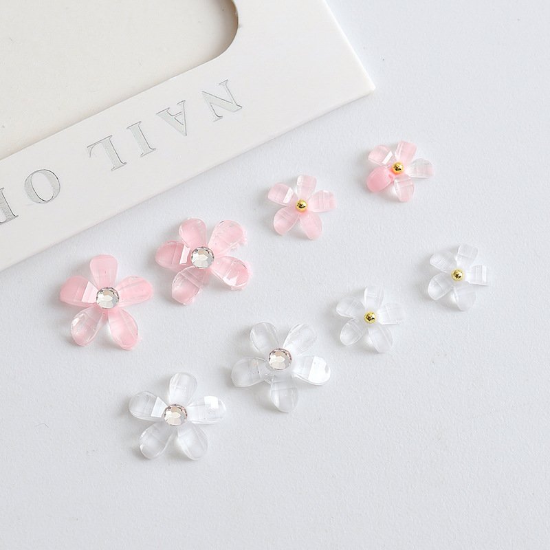 Popular Nail Art Resin Flower Mixed Jewelry Rhinestone for Nails Art Charms Decorations