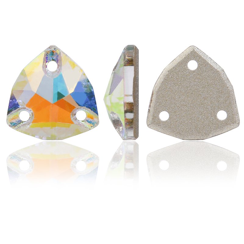Xichuan Fat triangle hot selling DIY shiny crystal k9 glass sew on rhinestone fancy stones strass for wedding dress decoration
