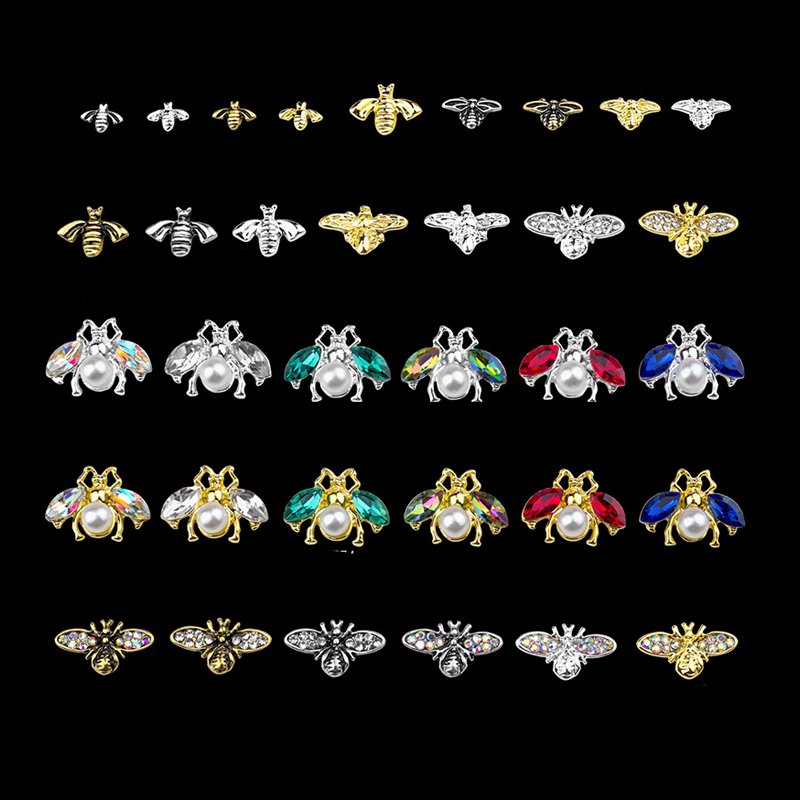 Nail Art Jewelry Silver & Gold Crown Shape Nail Jewelry Shining Crystal Rhinestones Nail Jewelry Accessories