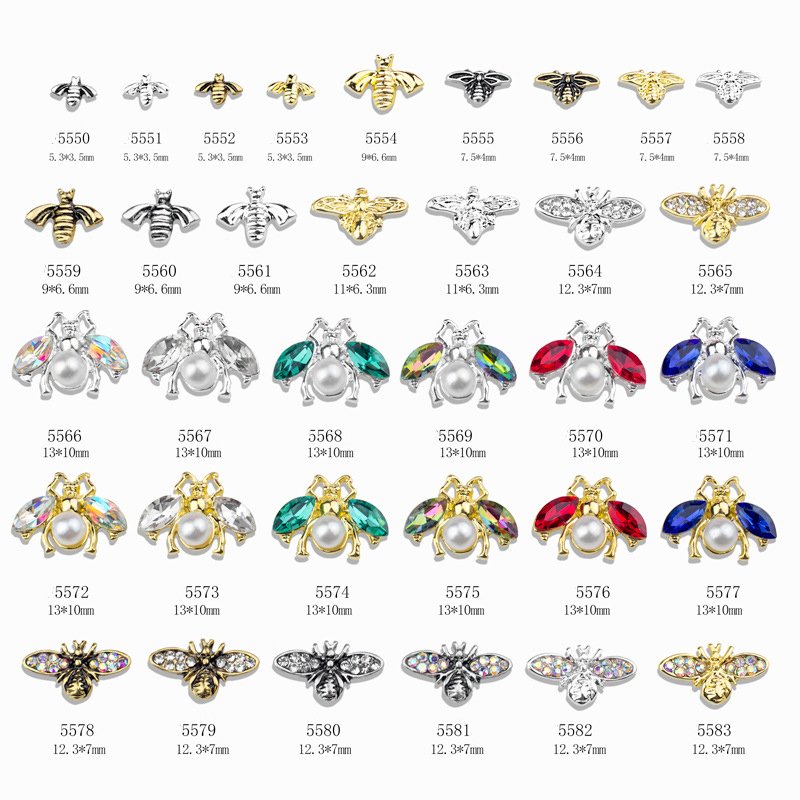 Nail Art Jewelry Silver & Gold Crown Shape Nail Jewelry Shining Crystal Rhinestones Nail Jewelry Accessories