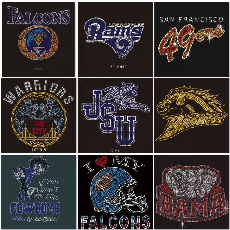 Saints New Orleans Dat Design Iron On Custom Rhinestone Transfer Motif