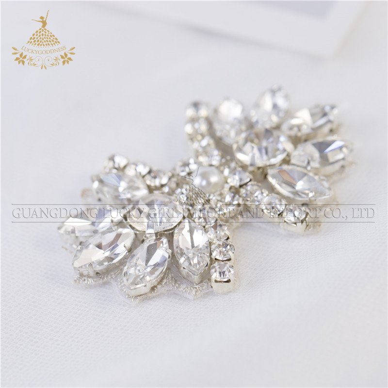 Small Rhinestone crystal applique rose gold for wedding belt and dress