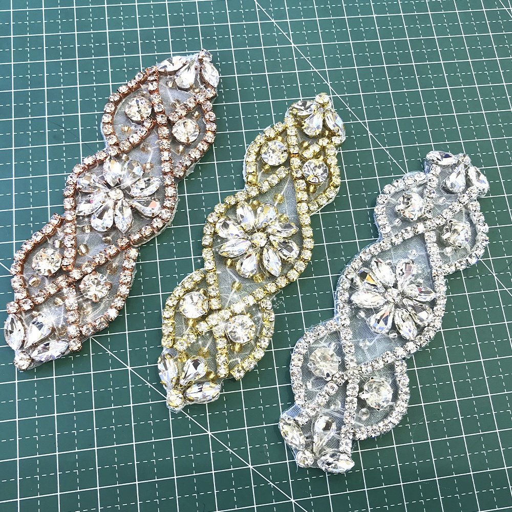 S621 Clothing Rhinestones Applique Embellishments Base on Customers' Request of Rhinestone Shape Flatback Motif Rhinestones