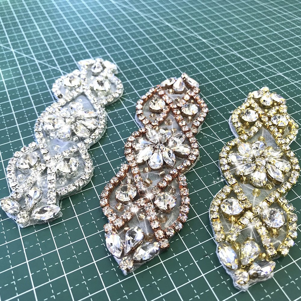 S621 Clothing Rhinestones Applique Embellishments Base on Customers' Request of Rhinestone Shape Flatback Motif Rhinestones