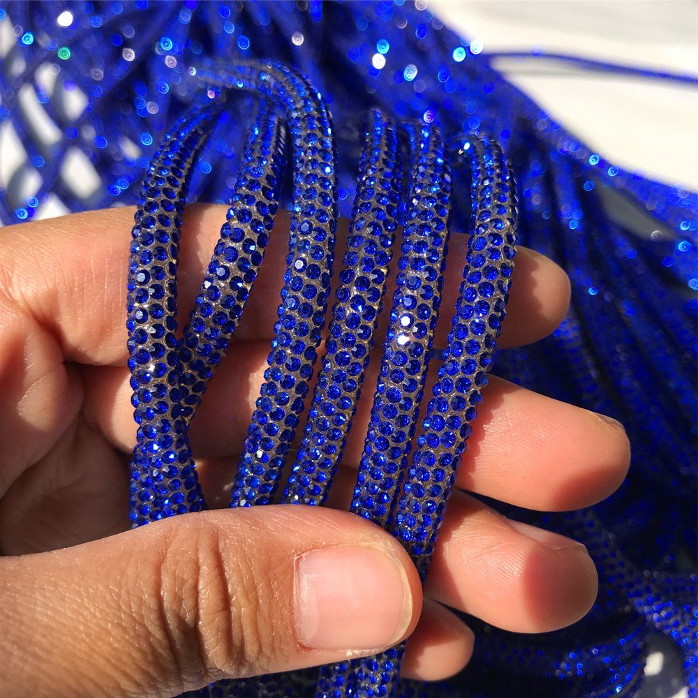Wholesale Rhinestone Pipe Rope Circular Glass Inlaid Diamond Crystal Rhinestone Handicraft Decoration