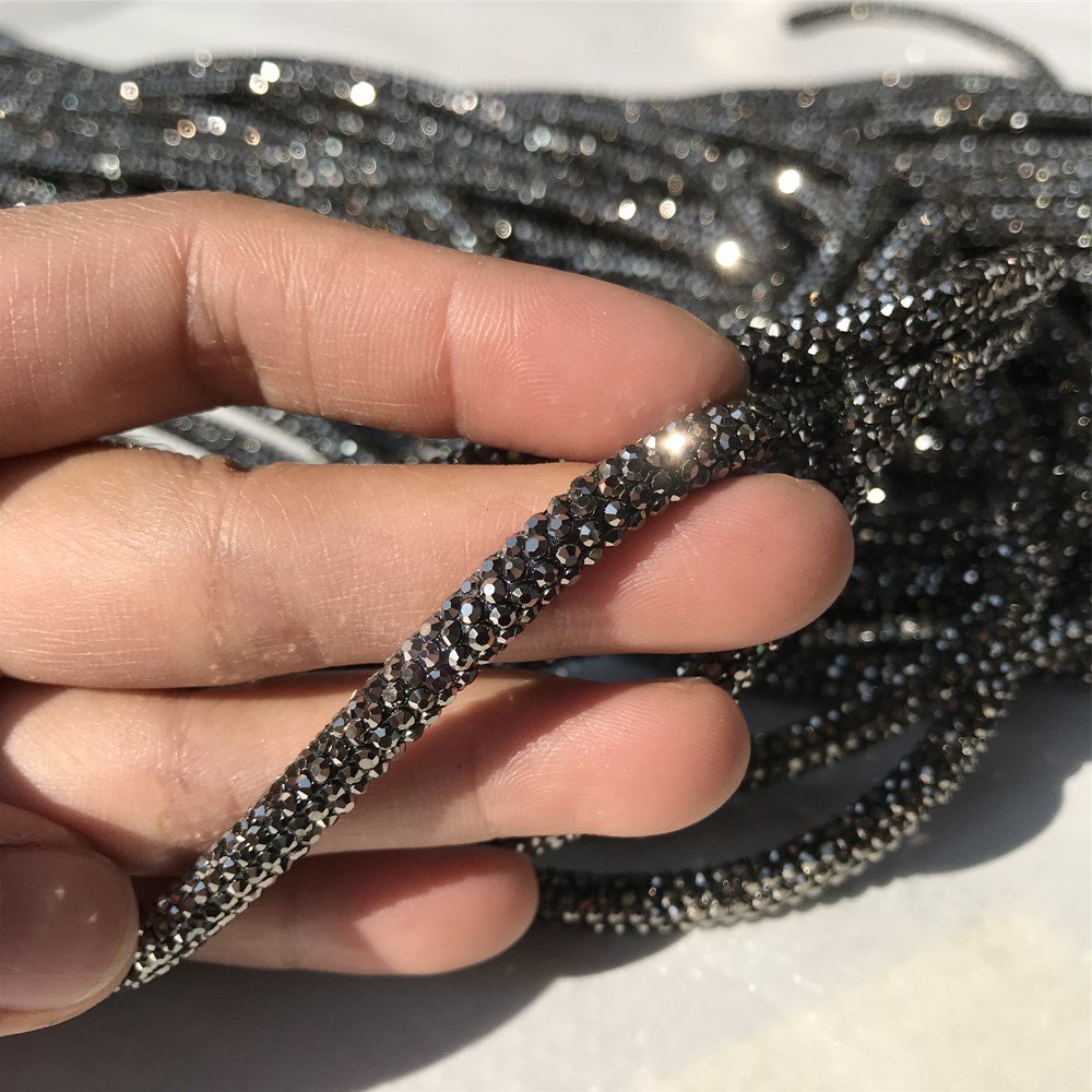 Wholesale Rhinestone Pipe Rope Circular Glass Inlaid Diamond Crystal Rhinestone Handicraft Decoration