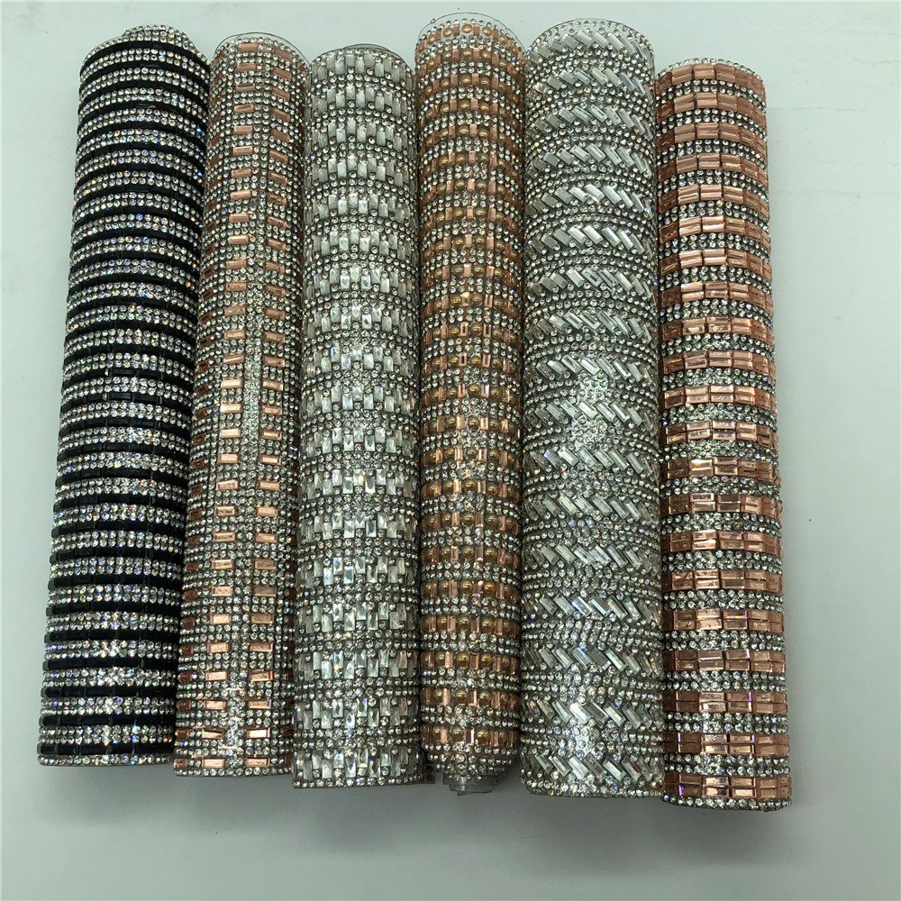 Wholesale Manufacturers Rhinestone Roll Resin Self Adhesive Rhinestone Mesh Decoration