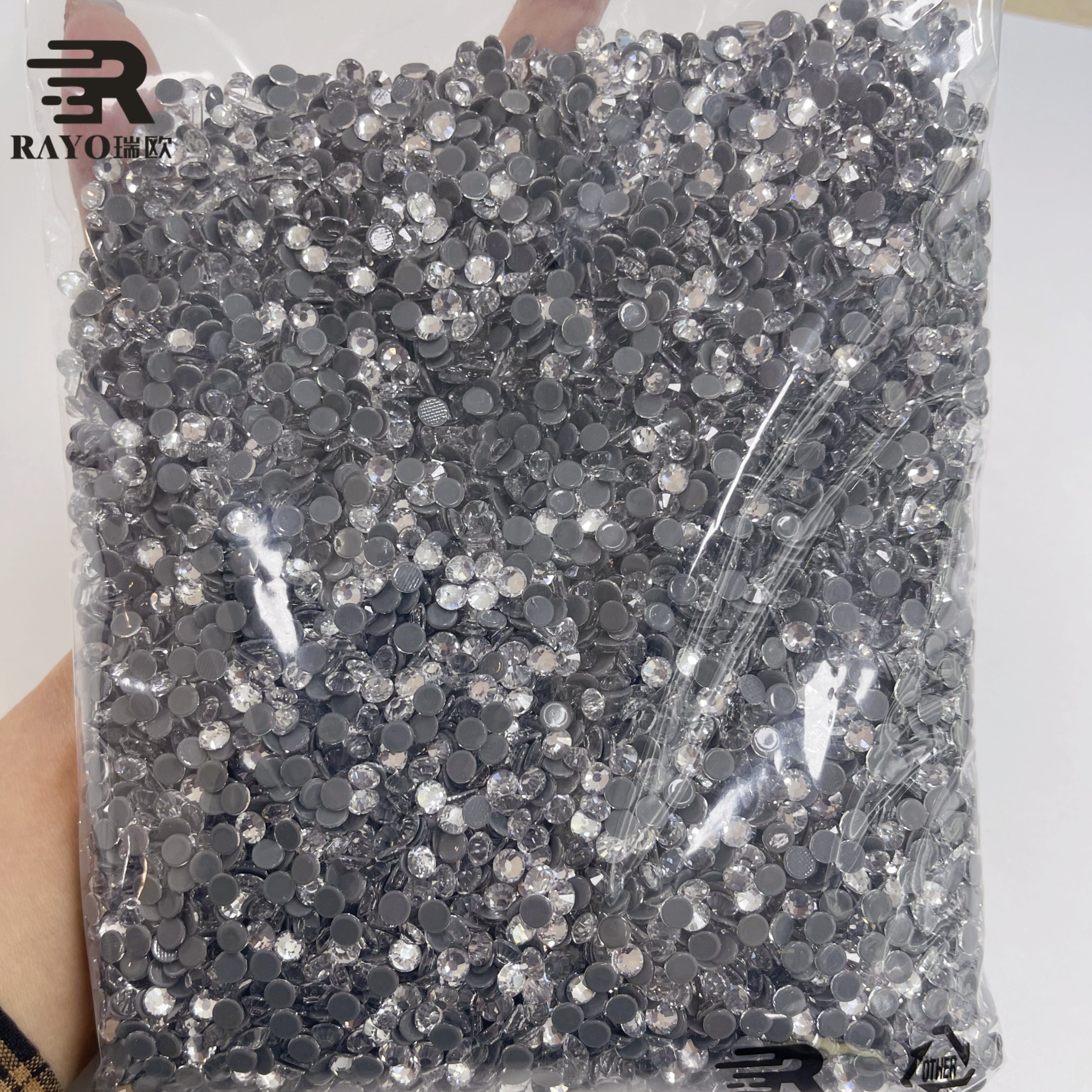 RAYO Fashion Hot Fix Crystal Rhinestones for Wedding Dresses Motifs Hats Shoes Bags Garments Nails-Flatback round SS10 SS12 SS20