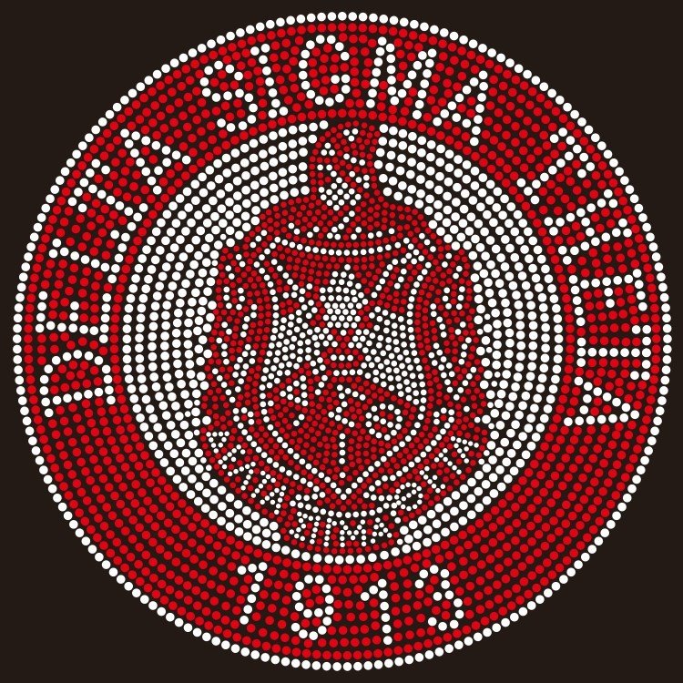 Delta Greek Symbol Sorority Custom Hot Fix Rhinestone Transfer Iron On Sigma Theta Crystal Motif