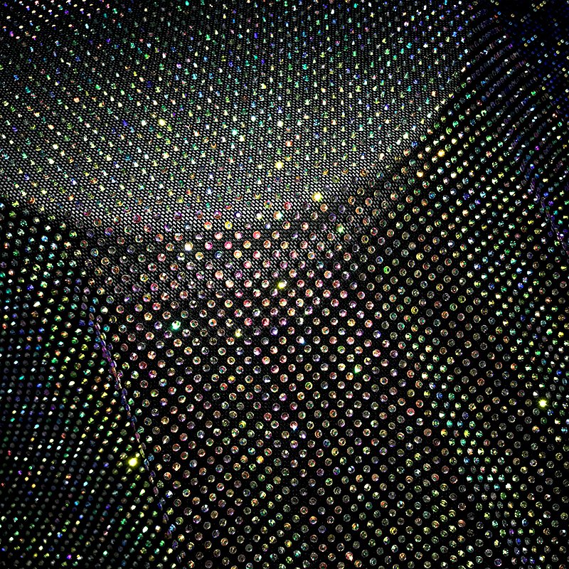 FB001 Rhinestone Mesh Fabric Wholesale Crystal Rhinestone Net Mesh Material Fabric
