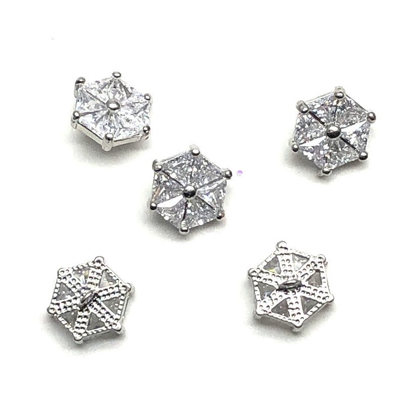 Metal Brass Zircon Crystal Sew Crystal Rhinestone Cubic Zircon Round On Buttons Embellishments For Coat Decoration