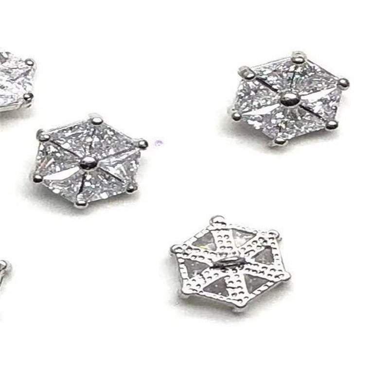 Metal Brass Zircon Crystal Sew Crystal Rhinestone Cubic Zircon Round On Buttons Embellishments For Coat Decoration