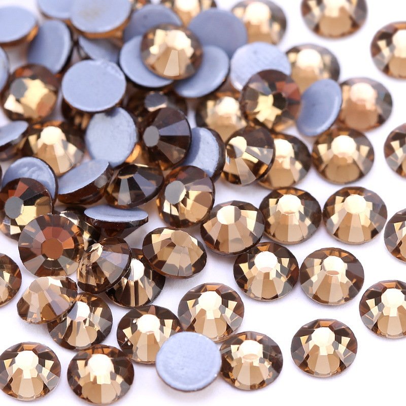 Wholesale Flat Back Hotfix Glass Rhinestones For Cloth Leather Accessories SS20 White Hotfix Rhinestones