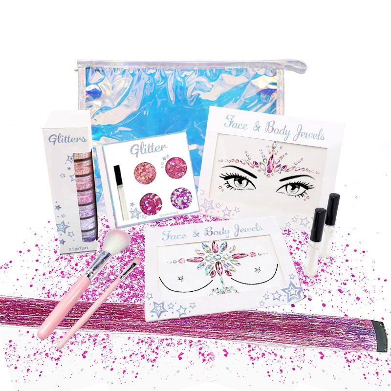 Wholesale Makeup Diamonds Face Gems Adhesive Crystal Rhinestone Tattoo Body Face Jewels Stickers for Women Decoration
