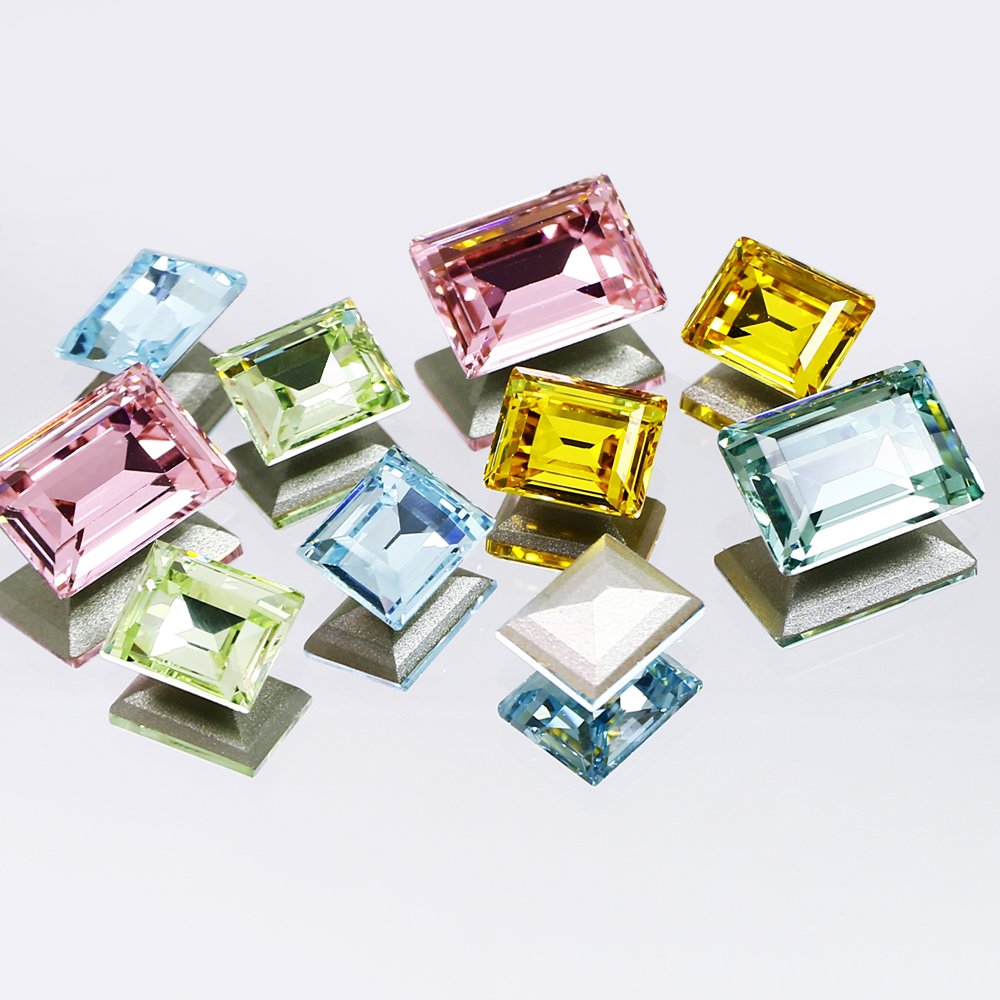 Dongzhou Rectangle fancy stone Pointback k9 rhinestones wholesale lead-free crystal stone For Jewelry pendant diy decoration