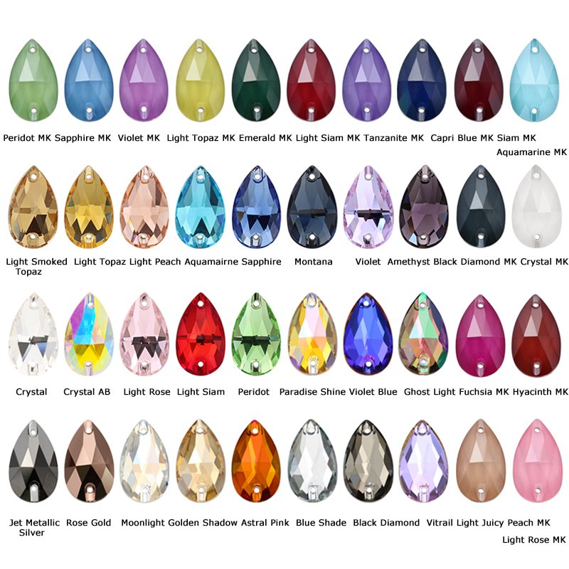 Xichuan Drop fancy shaped flat back wholesale sew on crystal stones strass deco DIY rhinestones for garment wedding dress