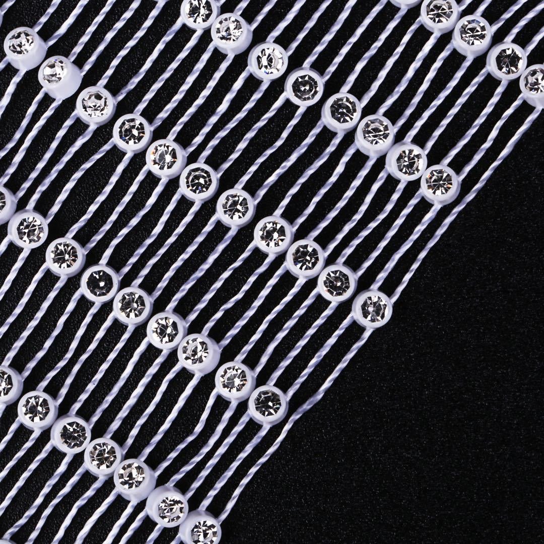 Elastic rhinestone fishnet fabric rhinestone net decoration Crystal plastic shoes clothing decoration