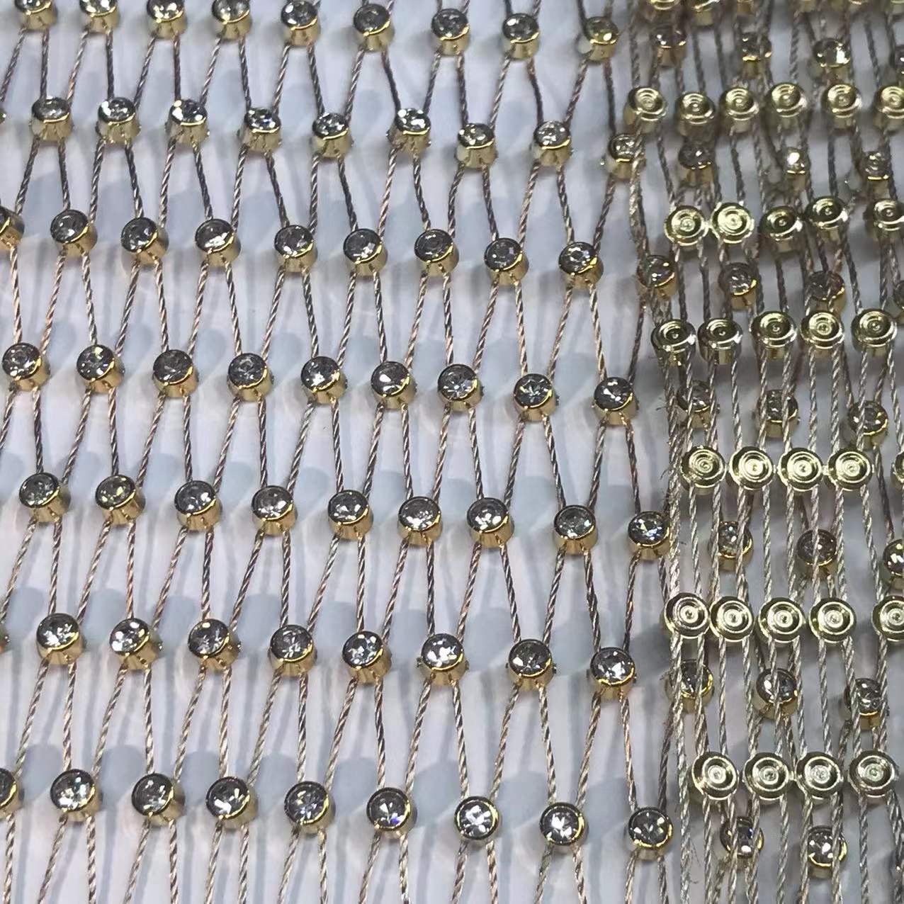 Elastic rhinestone fishnet fabric rhinestone net decoration Crystal plastic shoes clothing decoration