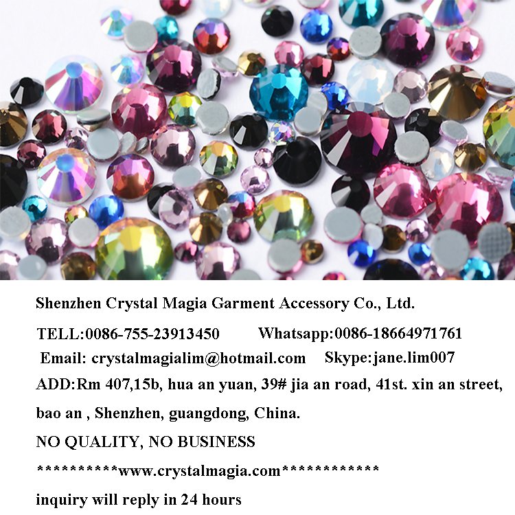 Sparkle 16 face machine cut hotfix crystal stone rhinestone
