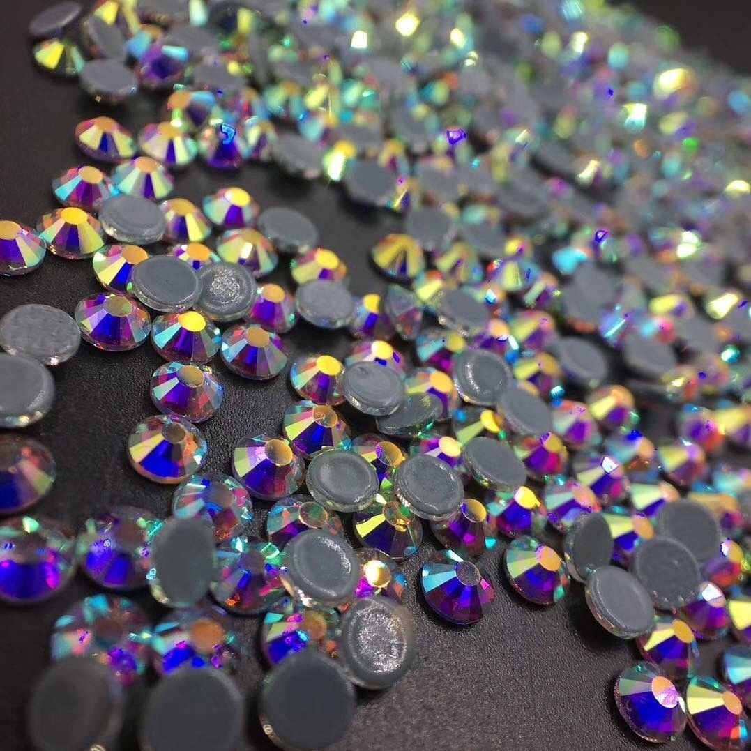pujiang yantuo SS20 10ss Crystal AB strass Flat Back Glass Crystal Hot Fix Rhinestone For bikini