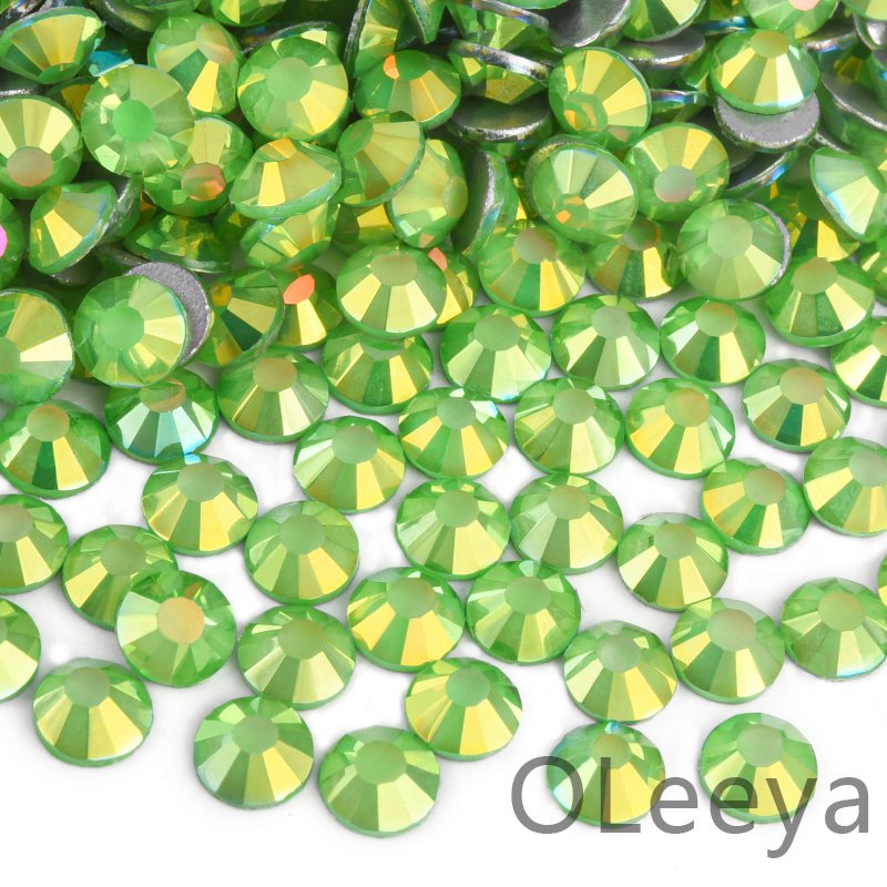 Oleeya Wholesale Rhinestones Misty Colors SS6- SS30 Shiny Flatback Non Hotfix Crystal For DIY Accessories