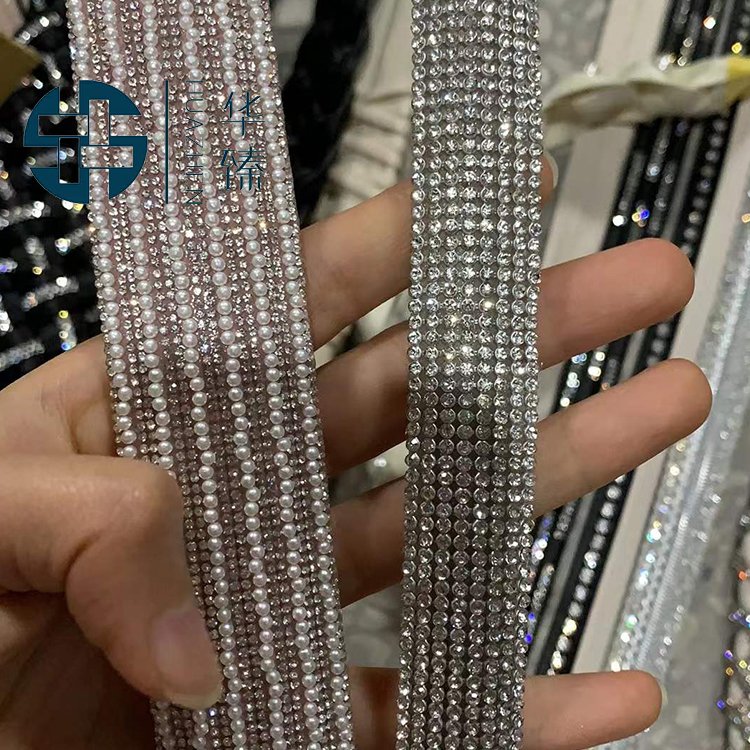 Factory Direct Sales Flat Nail Hotfix Trend Sandal Rhinestone Webbing