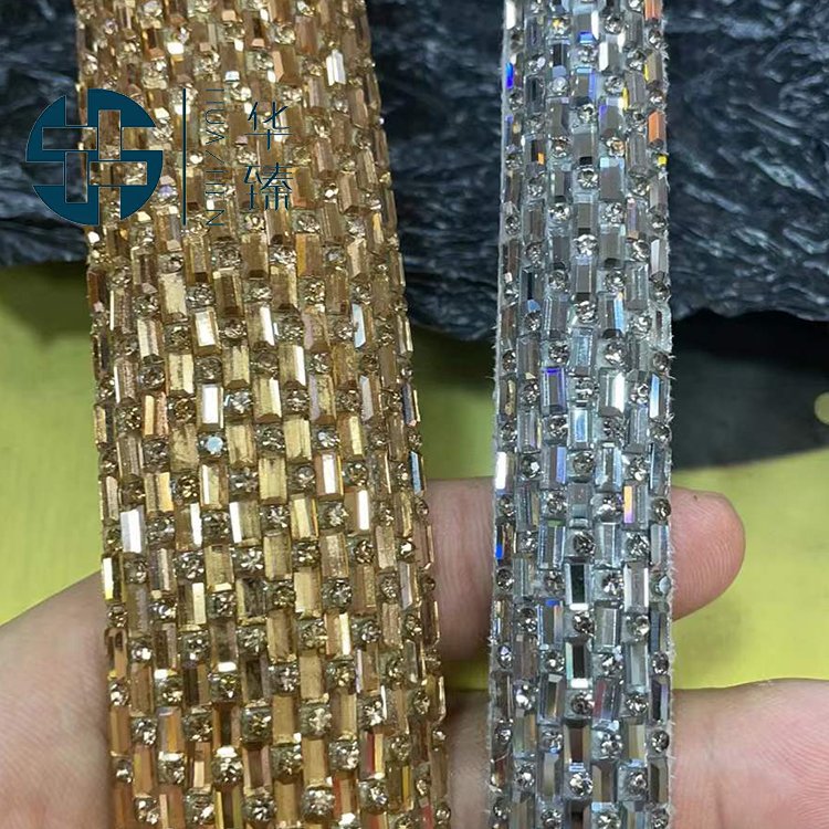 Factory Direct Sales Flat Nail Hotfix Trend Sandal Rhinestone Webbing