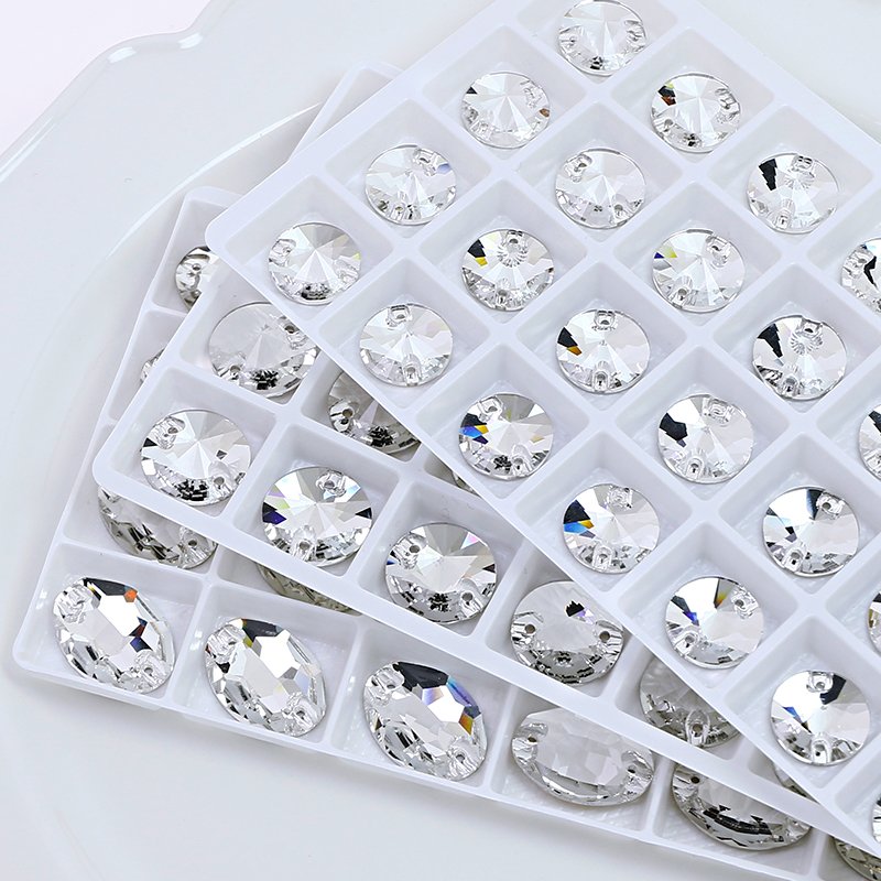Dongzhou Drop Rivoli oval shape flatback rhinestone Sew on crystals wholesale lead-free crystal stone garment shoes decoration