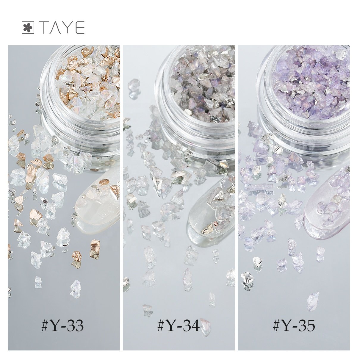 Luxury 3D Crystal High Quality Nail Crystal Crushed Shell Crystal Rhinestone Nail Art