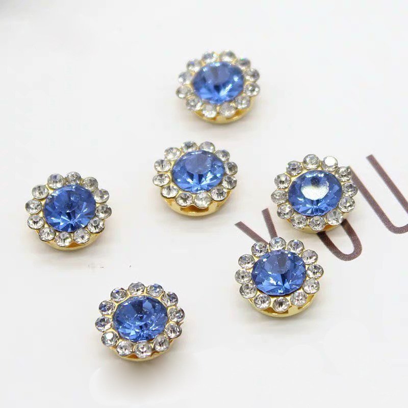 Factory Sun Flower Glass Drill Sew On Rhinestone Clothing Accessories Shoe Bag Accessories