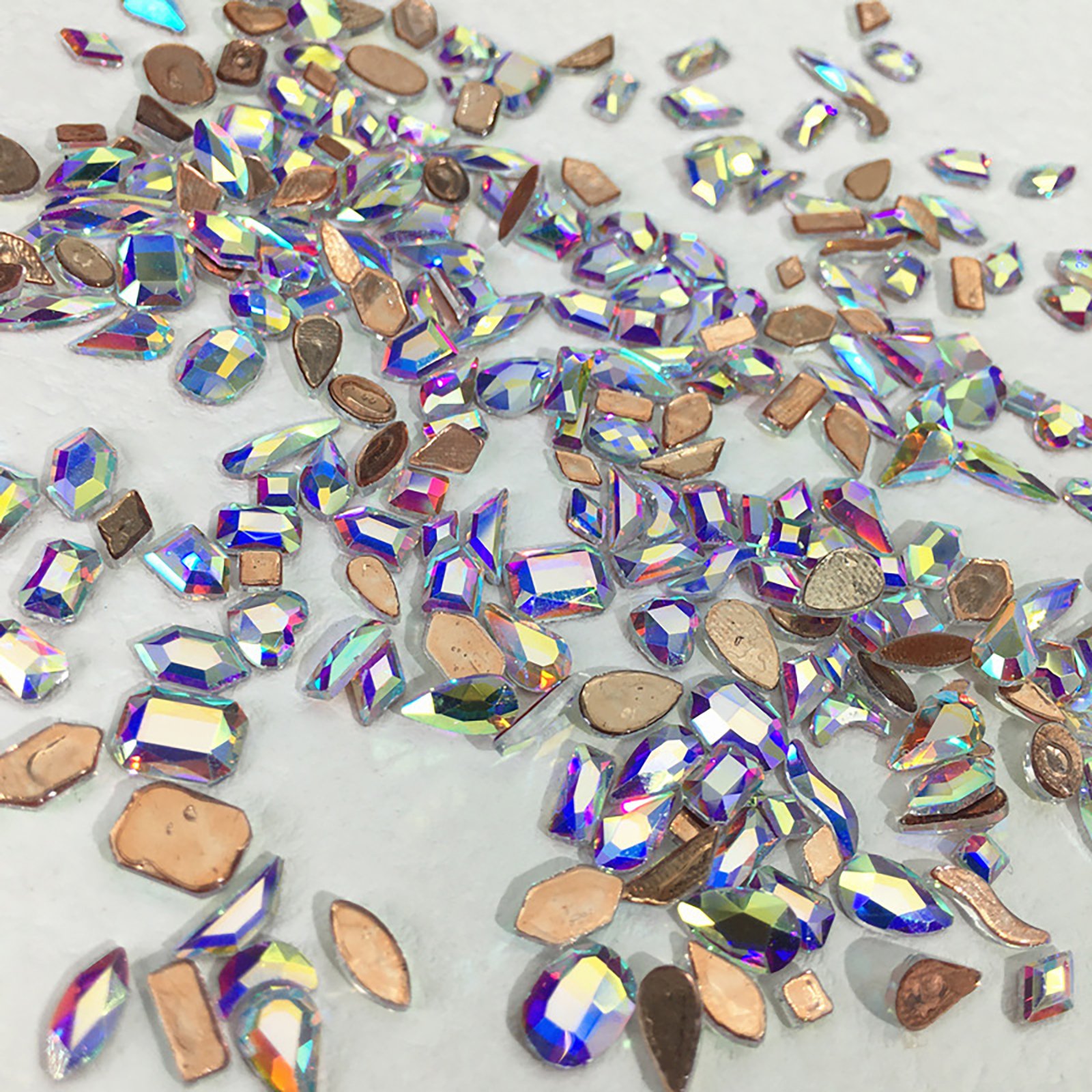 Wholesale Nail Rhinestones Glass Stones FlatBack Multi Shapes Nail Rhinestones Crystals Glass Nail Art accessories