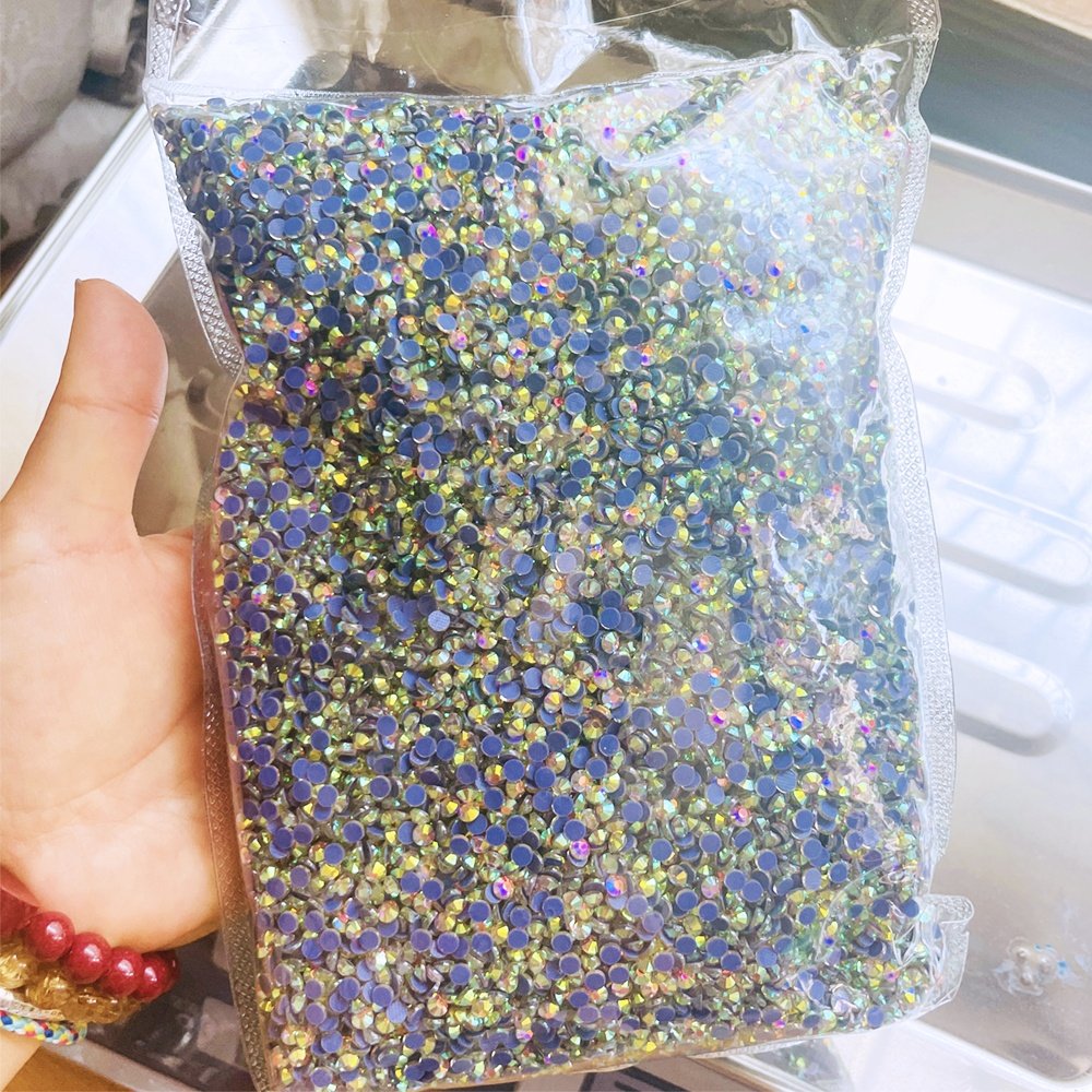 Yantuo Flatback Glass Stones Rhinestones SS10 Hotfix Crystal 1KG for Clothing Mobile Phone Shell Garment Shoes Cups 1 Bag