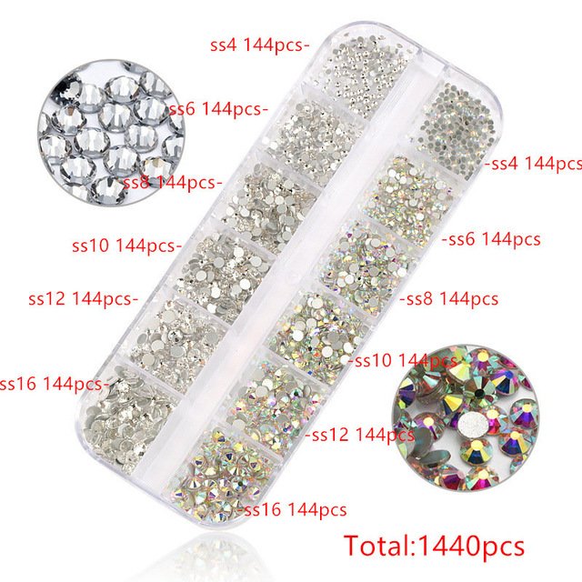 bling press on nail art charms in bulk stones crystal diamond accessories rhinestone