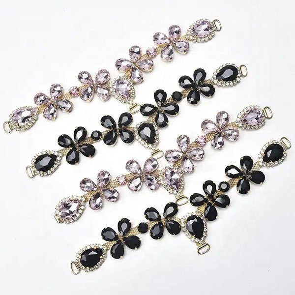 Summer Beach Party Sandals Fancy Rhinestones Chains Crystal V-shaped Flip Flops Slippers Shoe Chain Buckles for Decoration