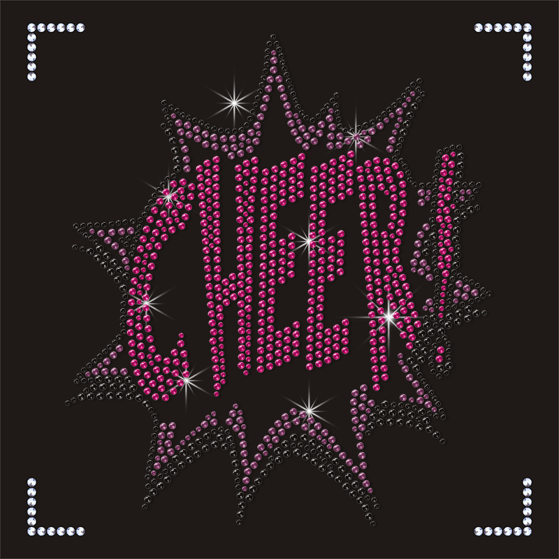 Hot-Fix Rhinestone Embroidery Patches for T-Shirts 5mm round Flatback Transfers Designs Rhinestones