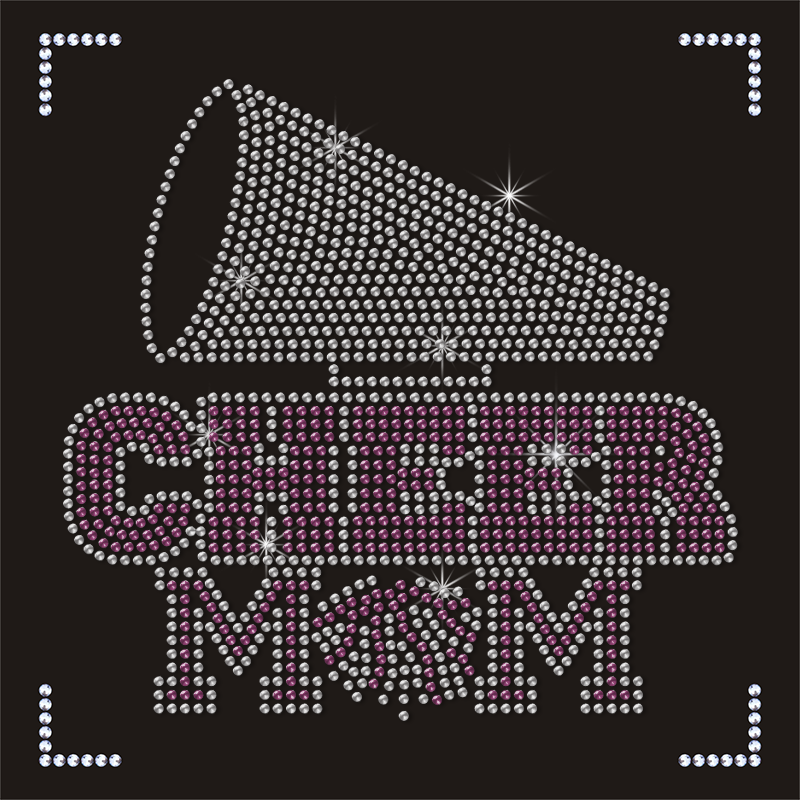 Hot-Fix Rhinestone Embroidery Patches for T-Shirts 5mm round Flatback Transfers Designs Rhinestones