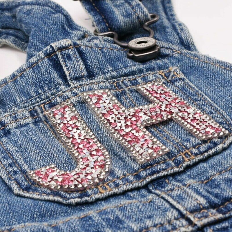 Wholesale Custom Factory Price Large Pink Rhinestone Sparkle Letter Patch Patches Iron on Alphabet Embroidery