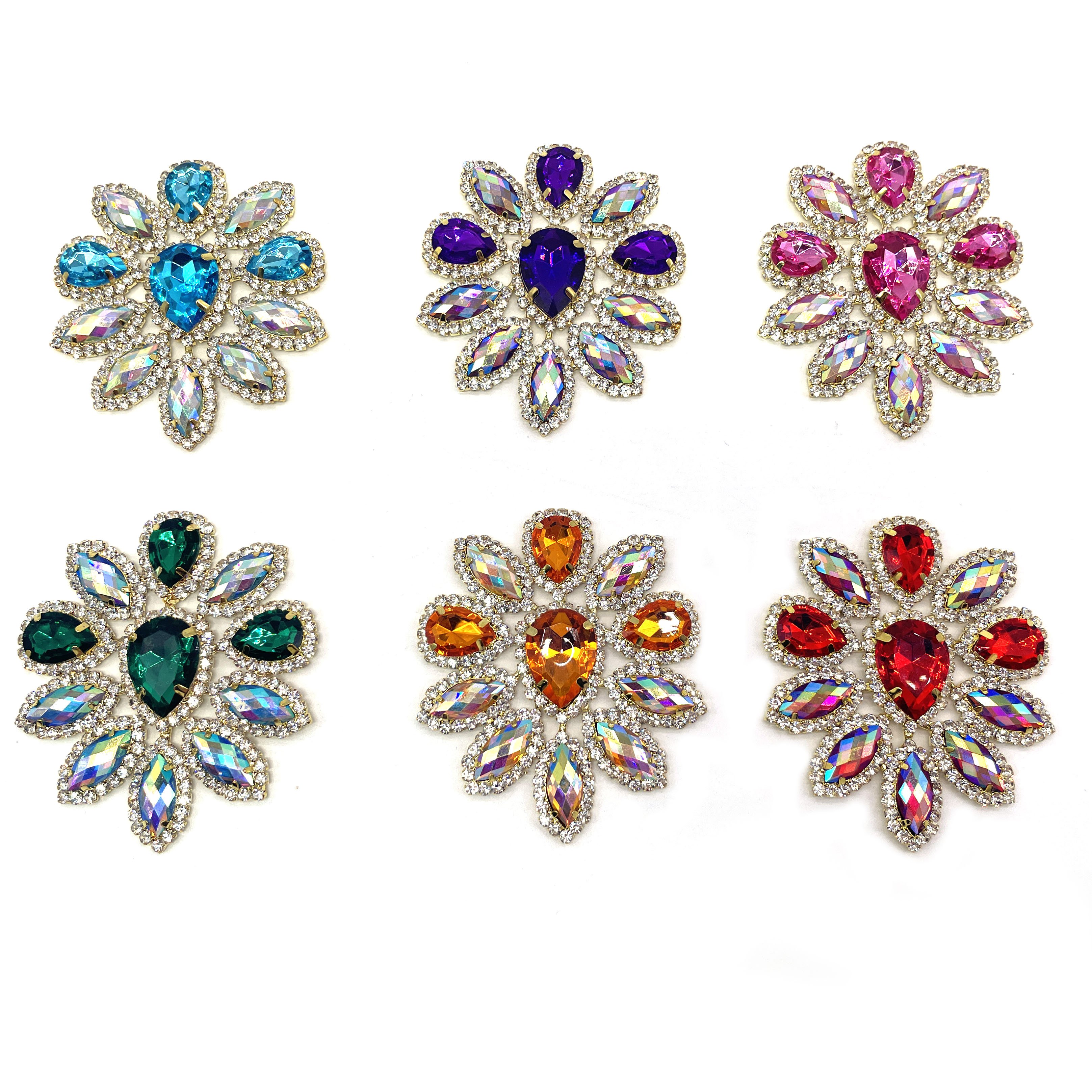 Customized Rhinestone & Crystal Embellishment Applique Diamond Patch for Customized Carnival Bra Costume