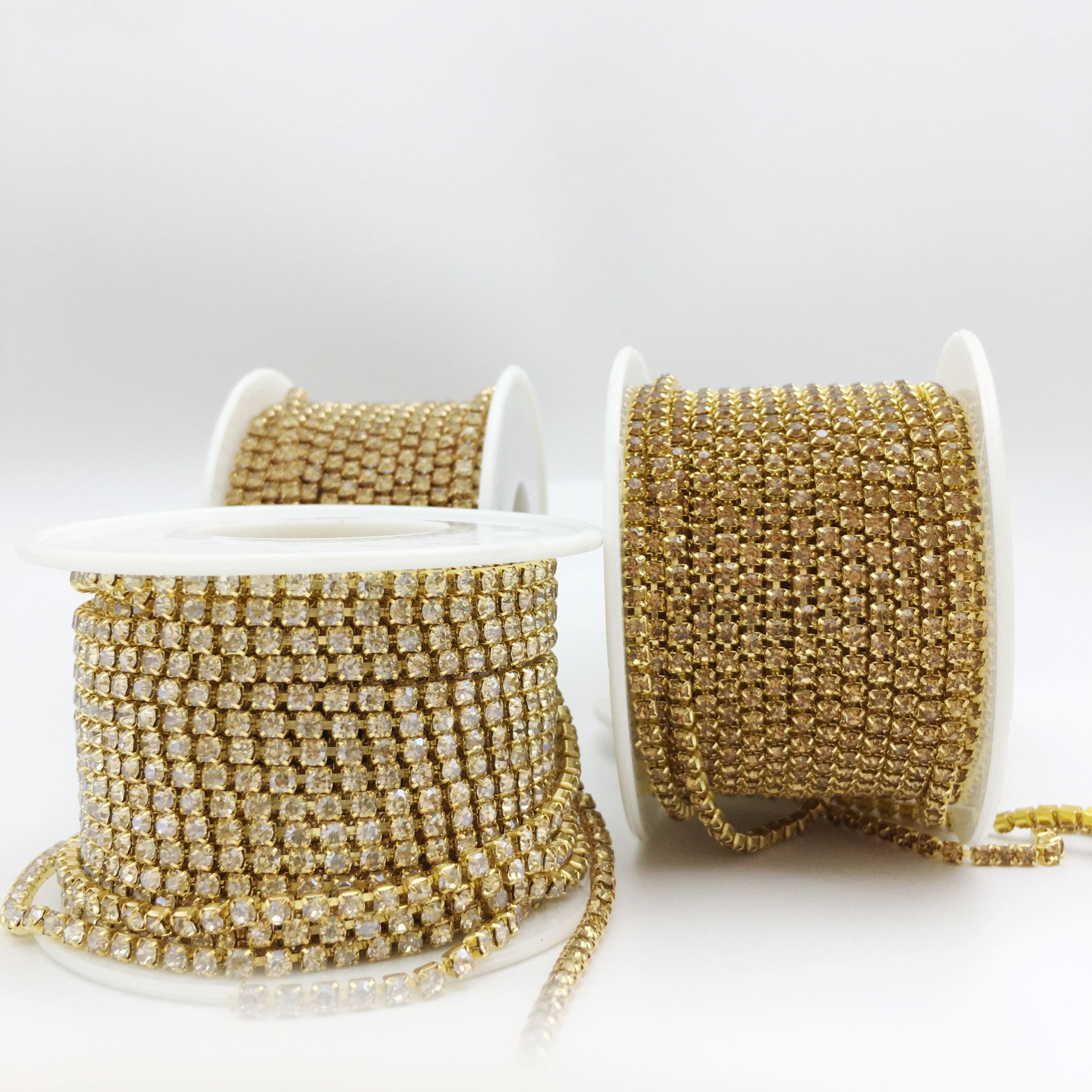 SINRONG Wholesale Sew-On Rhinestone ss8 Cup Claw chain Rhinestone chain accessory shoe bag DIY handmade production
