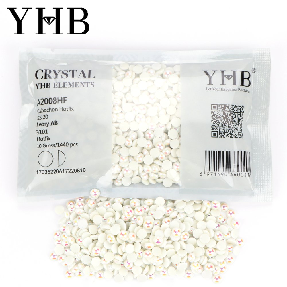 YHB Ss6 - Ss34 Flat Back Shirt Jewelry Crown Tiara Pearl Stone Wholesale Rhinestone Free 1 Bag Rhinestone Mix Size Flatback T/T