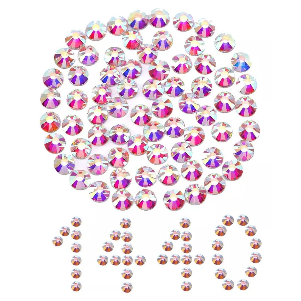 Wholesale SS3-SS20 Crystal AB Glass Rhinestones Flatback Non Hotfix Strass Rhinestone Crystals for Nails Salon Crafts DIY