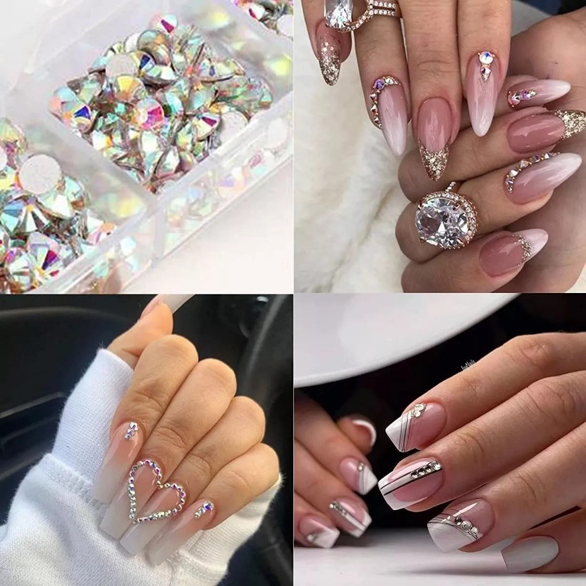 Wholesale SS3-SS20 Crystal AB Glass Rhinestones Flatback Non Hotfix Strass Rhinestone Crystals for Nails Salon Crafts DIY