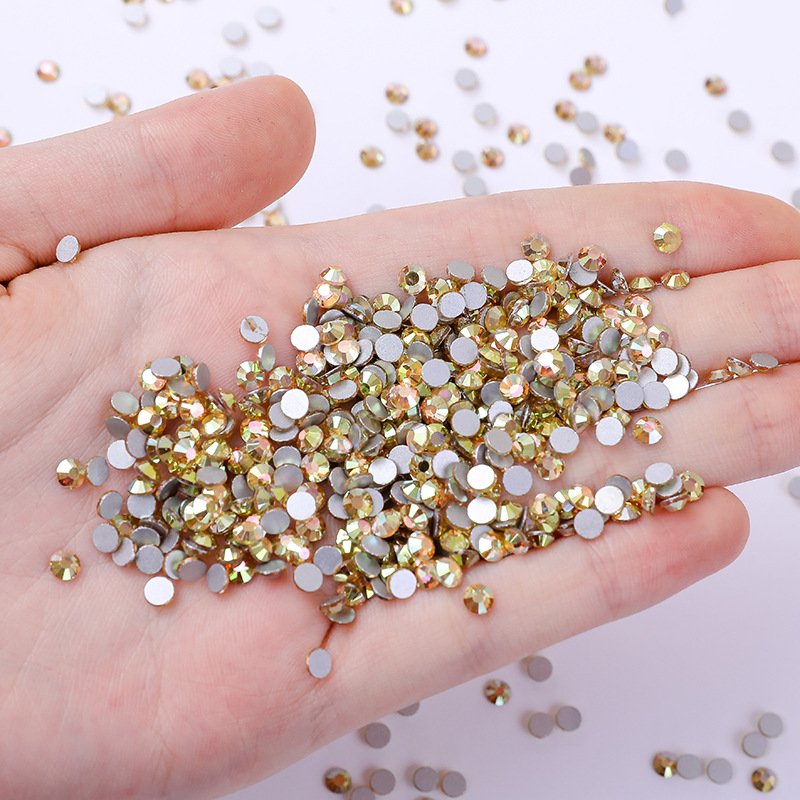 Wholesale SS3-SS20 Crystal AB Glass Rhinestones Flatback Non Hotfix Strass Rhinestone Crystals for Nails Salon Crafts DIY
