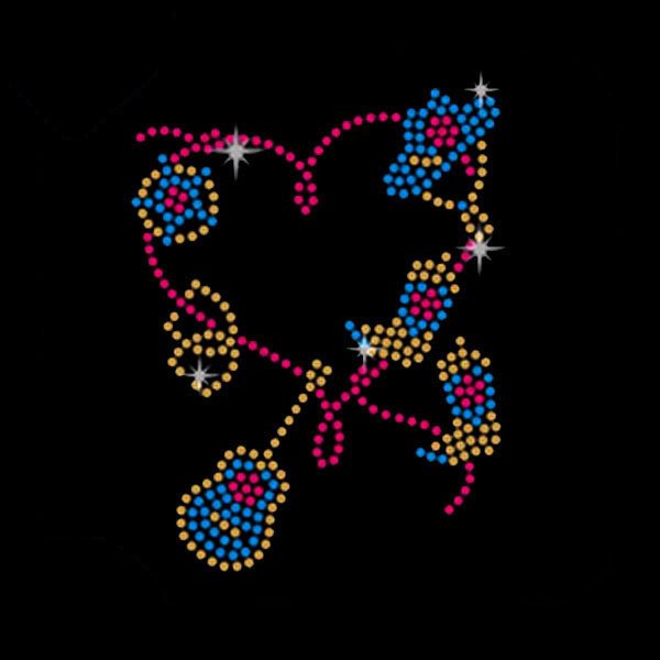 Custom Brand Logo Rhinestone Hotfix Motif Designs Rhinestone Transfer For T-shirt