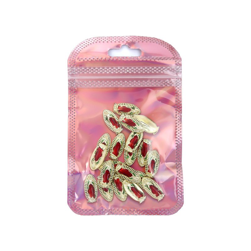 20 Pcs Alloy Nail Charms With Enamel For Manicure Virgin Mary Luxury Glitter Rhinestone Nail Decoration