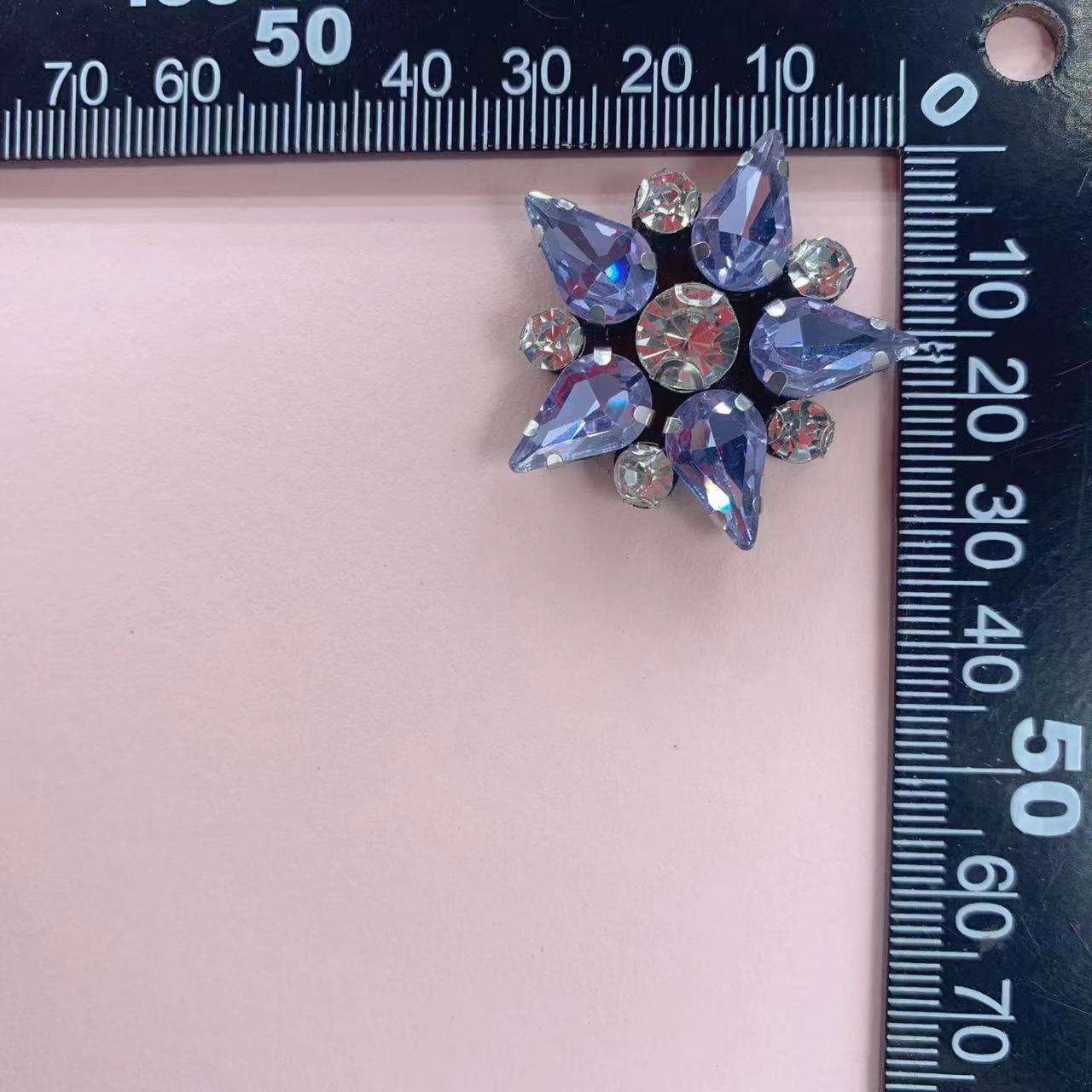 3*3 cm colorful Crystal diamond beads patch Pentastar glass sticker Rhinestone applique for bag shoes clothing accessories