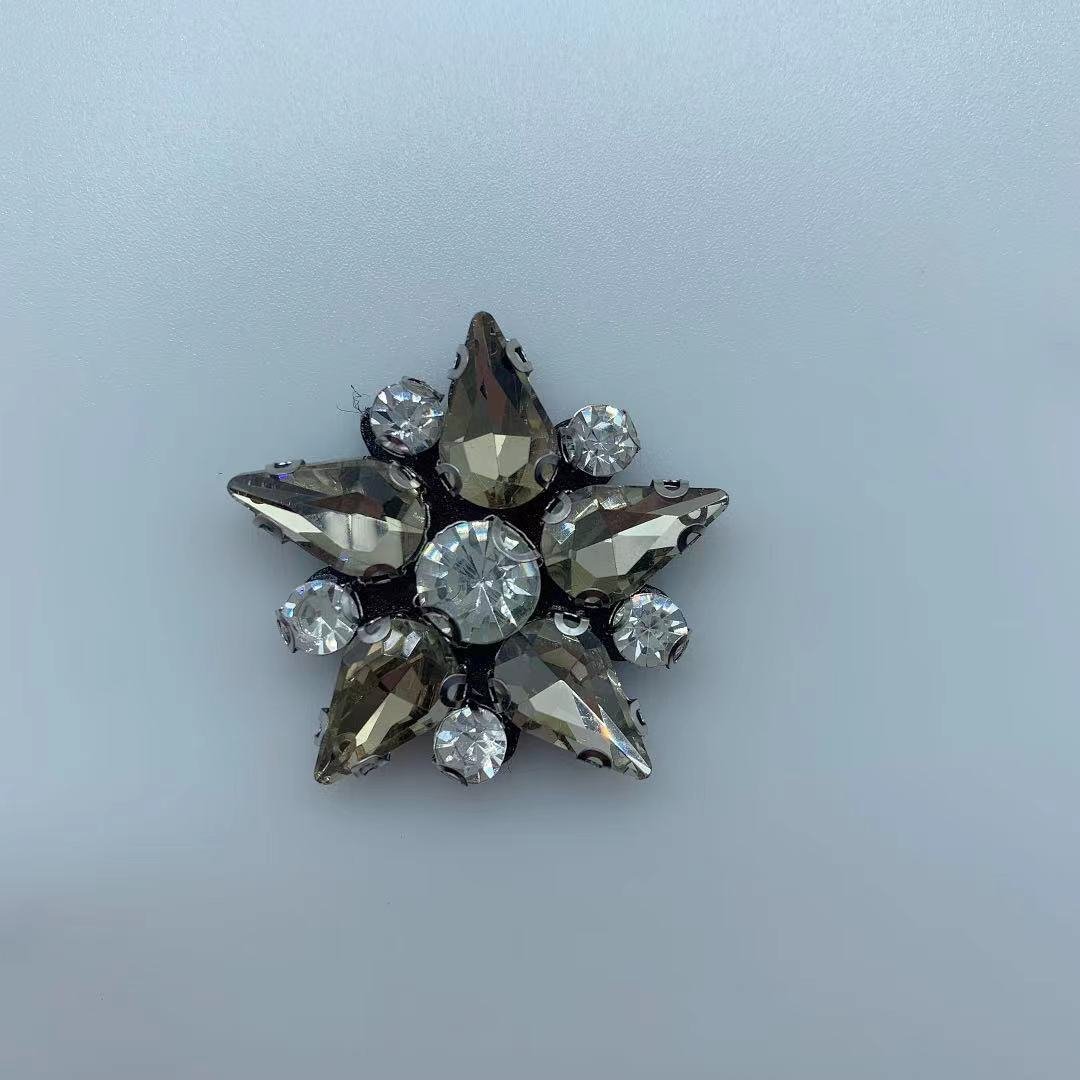 3*3 cm colorful Crystal diamond beads patch Pentastar glass sticker Rhinestone applique for bag shoes clothing accessories